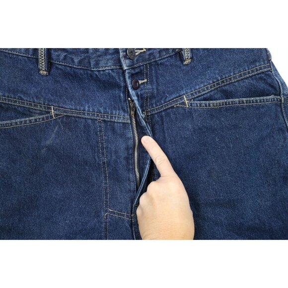 Vintage 90s Marithe Francois Girbaud Mens 34 Distressed Baggy Fit Denim Shorts - Picture 6 of 14